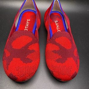 Rothy’s Red Camo Loafers Flats Little Girl size 11 Toddler Kids
